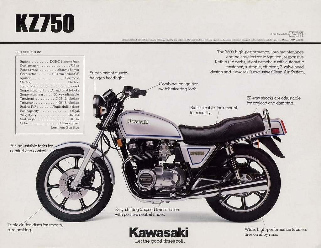 Kawasaki KZ750 LTD 1983-1984 Parts Microfiche NOS k394 